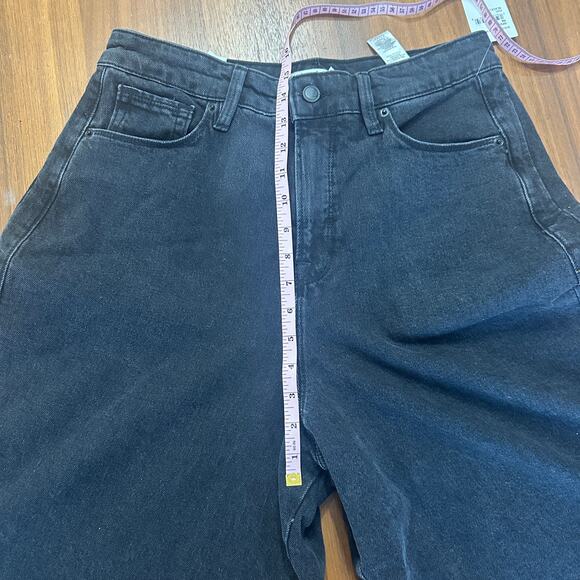 Good American Paneled Wide Leg Black Jeans, Oversized, Indie Vanguard, size 27/4 - Picture 6 of 10